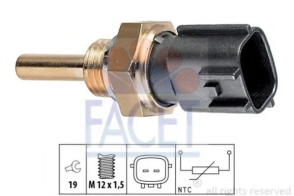 Датчик температуры (2 конт.) MASTER/ DACIA DOKKER 1.6-3.5 91- Facet FACET 7.3225 (фото 1)