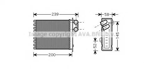 Радиатор отопителя DACIA; RENAULT; ВАЗ (AVA) AVA COOLING RTA 6398