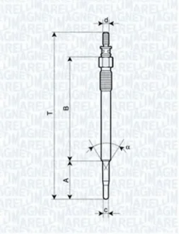 Свеча накаливания MAGNETI MARELLI 062900022304