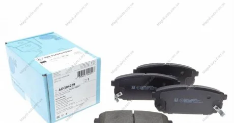 Комплект тормозных колодок, дисковый тормоз BLUE PRINT ADG04259