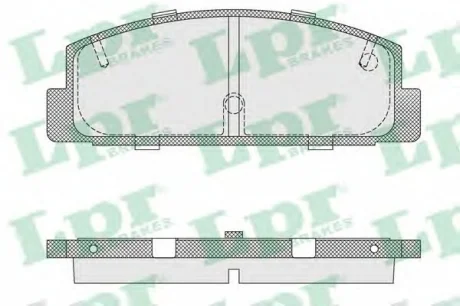 Колодки тормозные, задние LPR 05P876