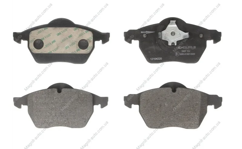 Комплект гальмівних колодок переднього., VOLVO 850, C70 I, S70, V70 I, XC70 I 2.0-2.5D 06.91-10.05 Delphi LP1687 (фото 1)
