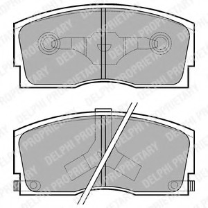 Комплект тормозных колодок, дисковый тормоз Delphi LP626 (фото 1)