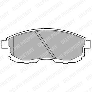 Комплект тормозных колодок, дисковый тормоз Delphi LP812 (фото 1)