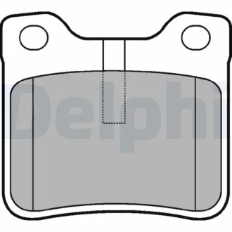Комплект гальмівних колодок задній., PEUGEOT 406, 607 1.6-3.0 11.95-07.11 Delphi LP991