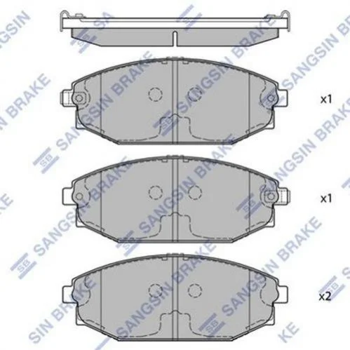 Тормозные колодки передние (137.0x52.3x17.0) Hyundai Galloper HI-Q Hi-Q (SANGSIN) SP1053 (фото 1)