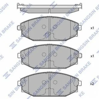 Тормозные колодки передние (137.0x52.3x17.0) Hyundai Galloper HI-Q Hi-Q (SANGSIN) SP1053