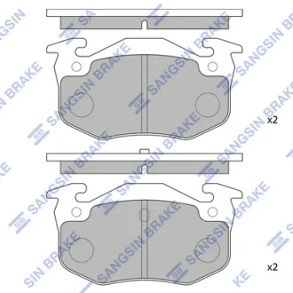 Колодки тормозные задние.) Peugeot 206 (1.6) HI-Q Hi-Q (SANGSIN) SP1242