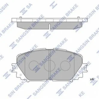 Тормозные колодки передние Toyota Prius (14-), Yaris (P9, P13) HI-Q Hi-Q (SANGSIN) SP1588