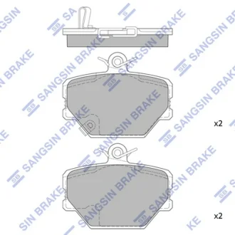 Колодки гальмівні передні Smart City (-04), Fortwo (04-) HI-Q Hi-Q (SANGSIN) SP1674