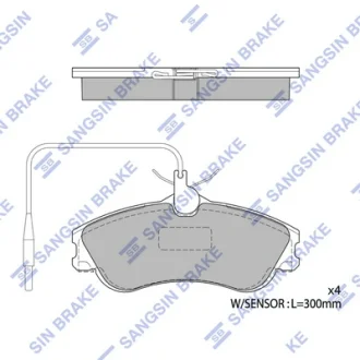 Тормозные колодки передние Citroen Berlingo (MF) (-02), Xsara (-00), Peugeot 306 (-02), Partner (-08) HI-Q Hi-Q (SANGSIN) SP1743