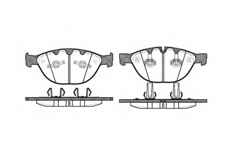Комплект тормозных колодок, дисковый тормоз REMSA 0958.10 (фото 1)