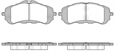 Комплект тормозных колодок, дисковый тормоз REMSA 1559.00 (фото 1)