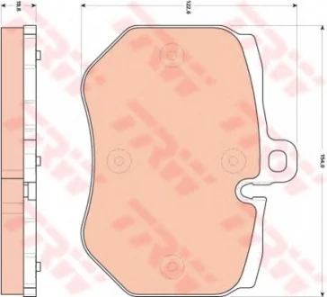Тормозные колодки дисковые AUDI A6/Q7 "F "06>> TRW GDB1848