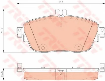 Гальмівні колодки дискові MERCEDES A(W176)/B(W246,W242)/CLA(C117)/GLA(X156) "F "11>> TRW GDB1932