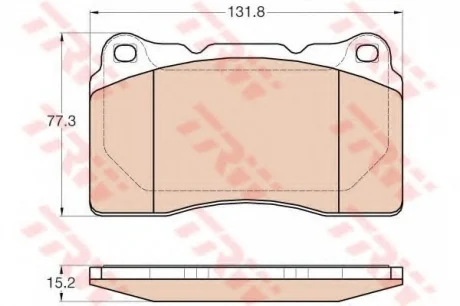 Комплект тормозных колодок переднего., VOLVO S60 I, V70 II ALFA ROMEO GIULIETTA RENAULT MEGANE III TESLA MODEL S, ROADSTER 1.6D-Electric 07.02- TRW GDB2007