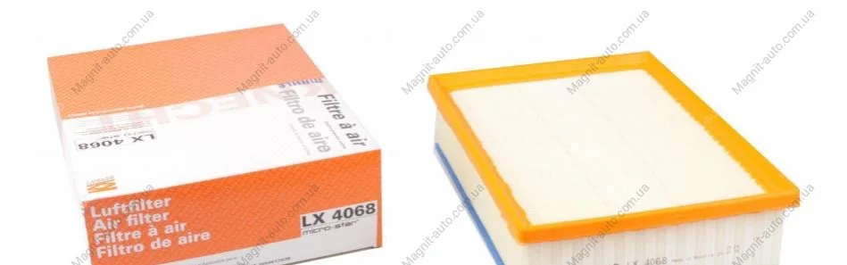 Фильтр воздушный, 1,6dCi MAHLE / KNECHT LX4068 (фото 1)