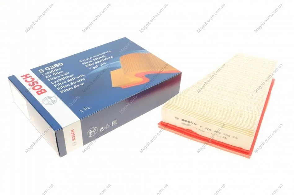Повітряний фільтр MERSEDES A180-A250 W176/CLA/GLA 180-250 M270 BOSCH F 026 400 380 (фото 1)