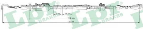 Тросик газа LPR C0013A