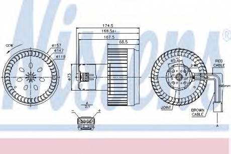 Вентилятор салона NISSENS 87123