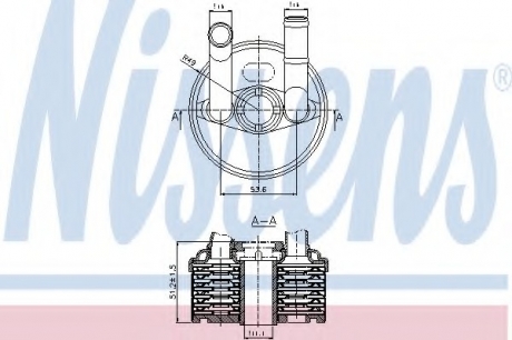 Масляный радиатор, автоматическая коробка передач NISSENS 90666 (фото 1)