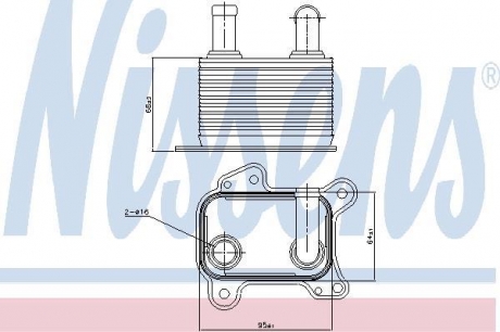 Масляный радиатор, двигательное масло NISSENS 90825 (фото 1)