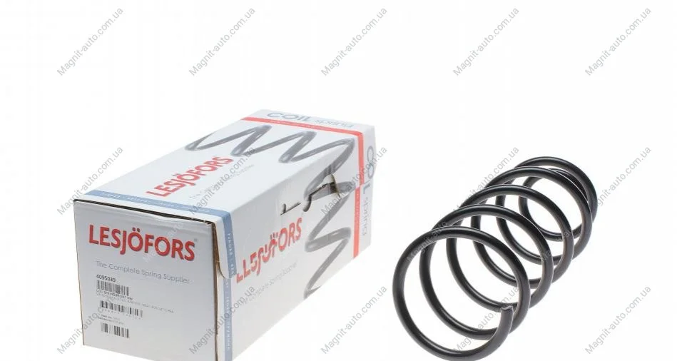 Пружина перед. VW, VW BORA 1,4 / 1,6 / 2,0 9/98-9/05 / SEAT LEON 1,8T CUPRA LESJOFORS 4095039 (фото 1)