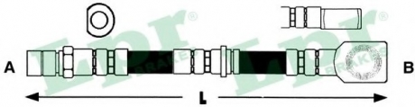 Шланг гальмівний LPR 6T46186 (фото 1)