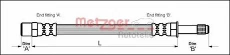 Шланг тормозной METZGER 4110579