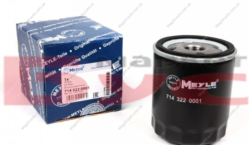 Фільтр оливний, Mazda2,03-07/Escort 80-02, Fiesta 03-, Focus 98-04,Mondeo 93-96 MEYLE 714 322 0001 (фото 1)