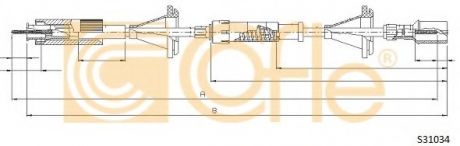 Тросик спидометра COFLE S31034 (фото 1)