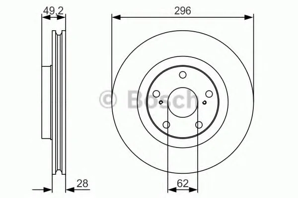 Гальмiвний диск BOSCH 0 986 479 R33 (фото 1)