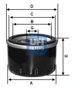 Масляный фильтр, Гидрофильтр, автоматическая коробка передач UFI 23.257.00 (фото 1)