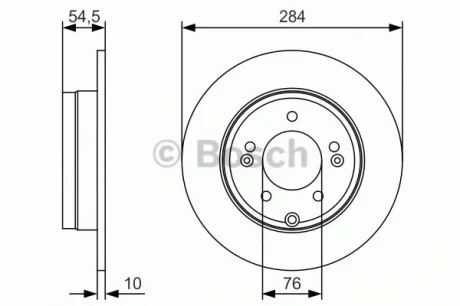 Гальмівний диск HYONDAI Sonata NF \'\'R \'\'2,0-3,3 \'\'04-08 BOSCH 0986479T49