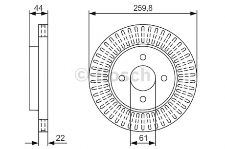 Диск гальмівний BOSCH 0986479U02