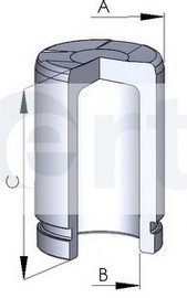 Поршень, корпус скобы тормоза ERT 150704-C (фото 1)