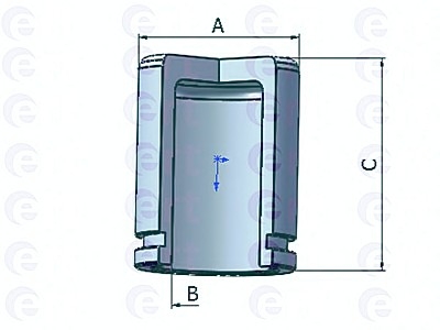 Поршень, корпус скобы тормоза ERT 151101-C