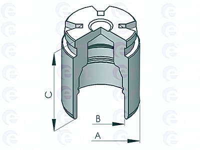 Поршень, корпус скобы тормоза ERT 151171-C (фото 1)