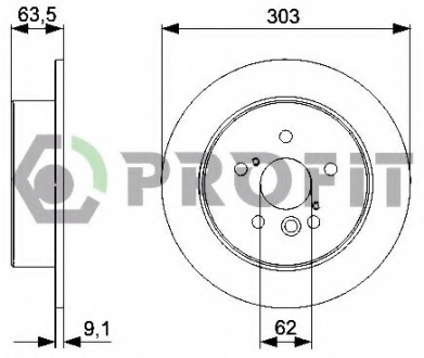 Диск гальмівний PROFIT 5010-1486