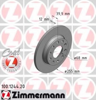 Тормозной диск ZIMMERMANN 100.1244.20 (фото 1)