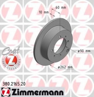 Тормозной диск ZIMMERMANN 380.2165.20 (фото 1)