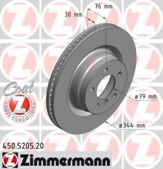 Тормозной диск ZIMMERMANN 450.5205.20 (фото 1)