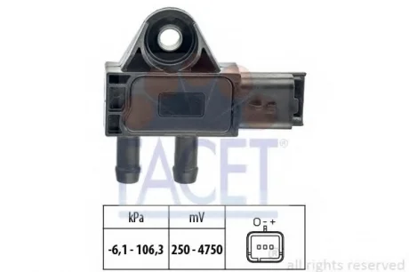 Датчик давления выхлопных газов BERLINGO, C3, C4, C5, PICA FACET 10.3271