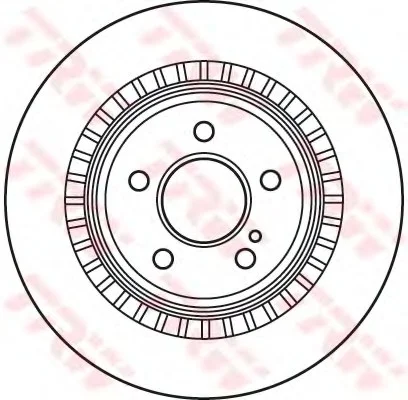 Диск тормозной MERCEDES W221/C216 "05>> TRW DF4916S (фото 1)