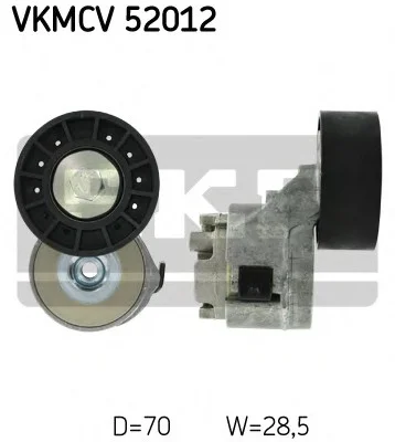 Натяжитель поликлинового ремня IVECO DAILY III, DAILY IV, DAILY V, DAILY VI FIAT DUCATO 2.3D/3.0D 12.01- SKF VKMCV 52012 (фото 1)