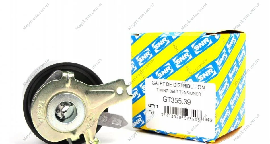 Ролик натяжний DACIA/NISSAN/RENAULT Duster/Logan/Sandero/Almera/Micra/Note/Qashqai/Tiida/Kangoo "1.5 SNR NTN GT355.39 (фото 1)