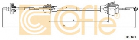 Трос, управление сцеплением COFLE 10.3601 (фото 1)