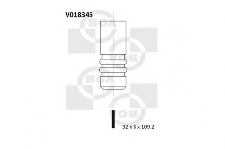Клапан головки блоку циліндрів BGA V018345