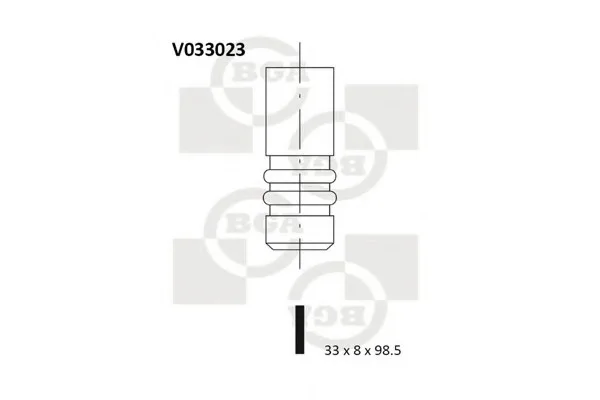 Клапан головки блока цилиндров двигателя BGA V033023 (фото 1)