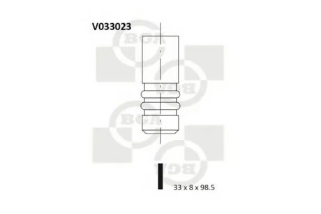 Клапан головки блоку циліндрів двигуна BGA V033023